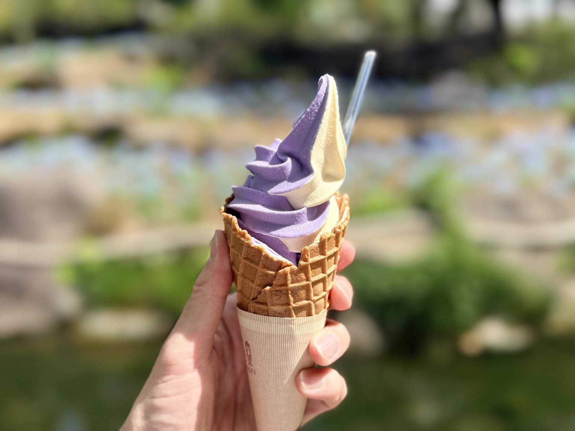 ラベンダーミックスソフトクリーム