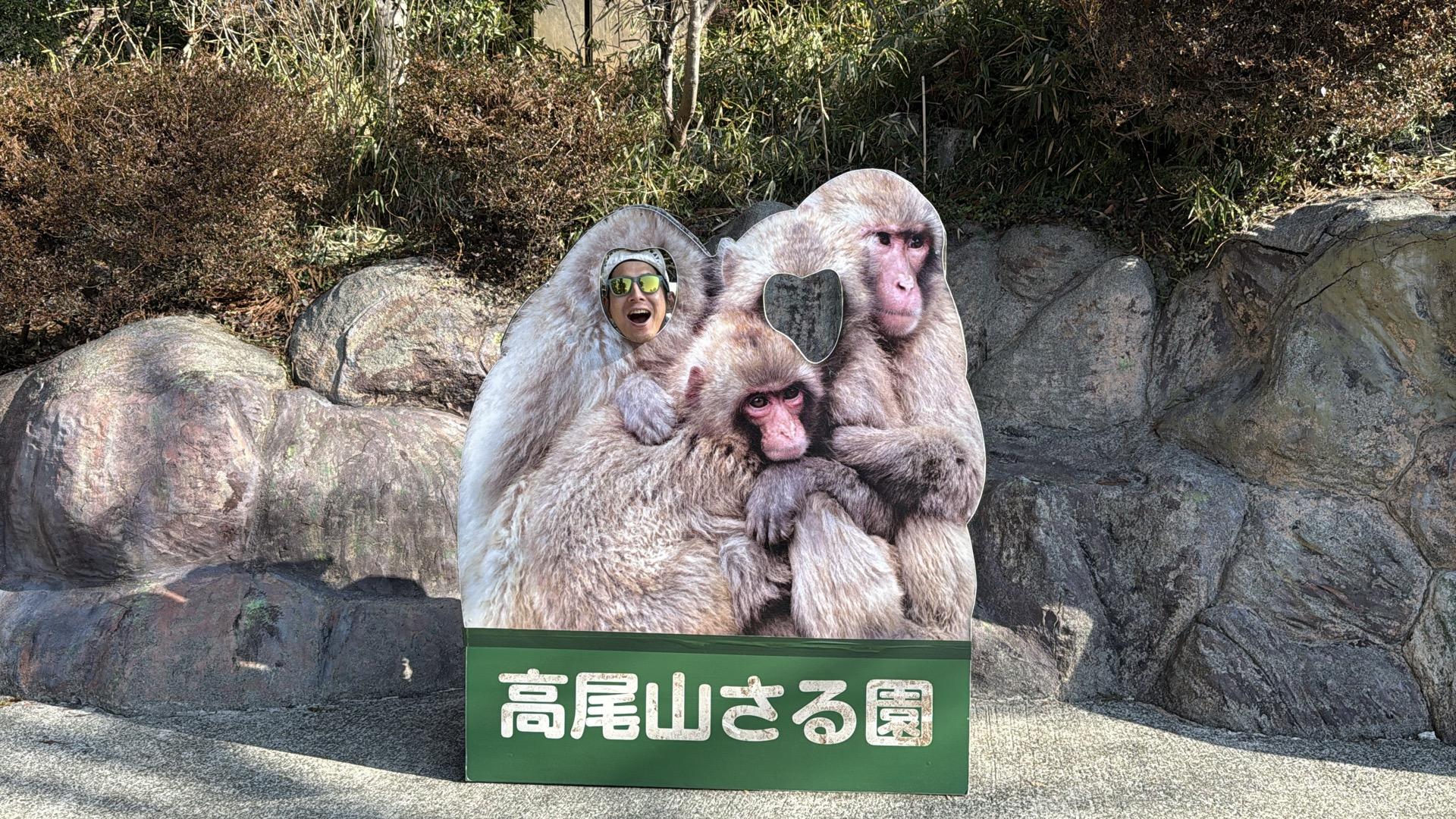高尾山さる園 顔はめパネル
