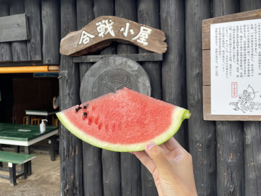 合戦小屋のスイカ