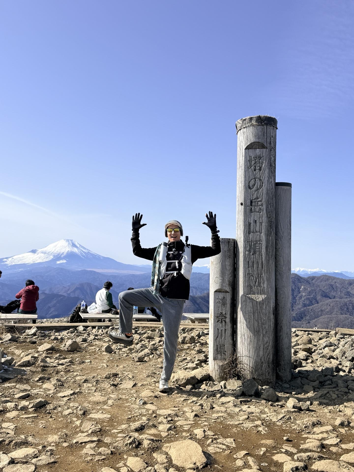 塔ノ岳山頂から富士山