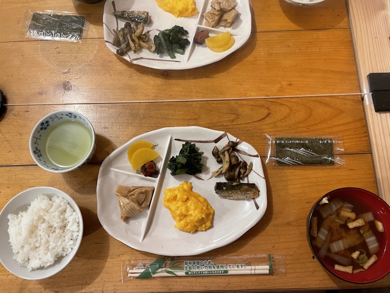 黒部五郎小舎 朝食 味噌汁が絶品