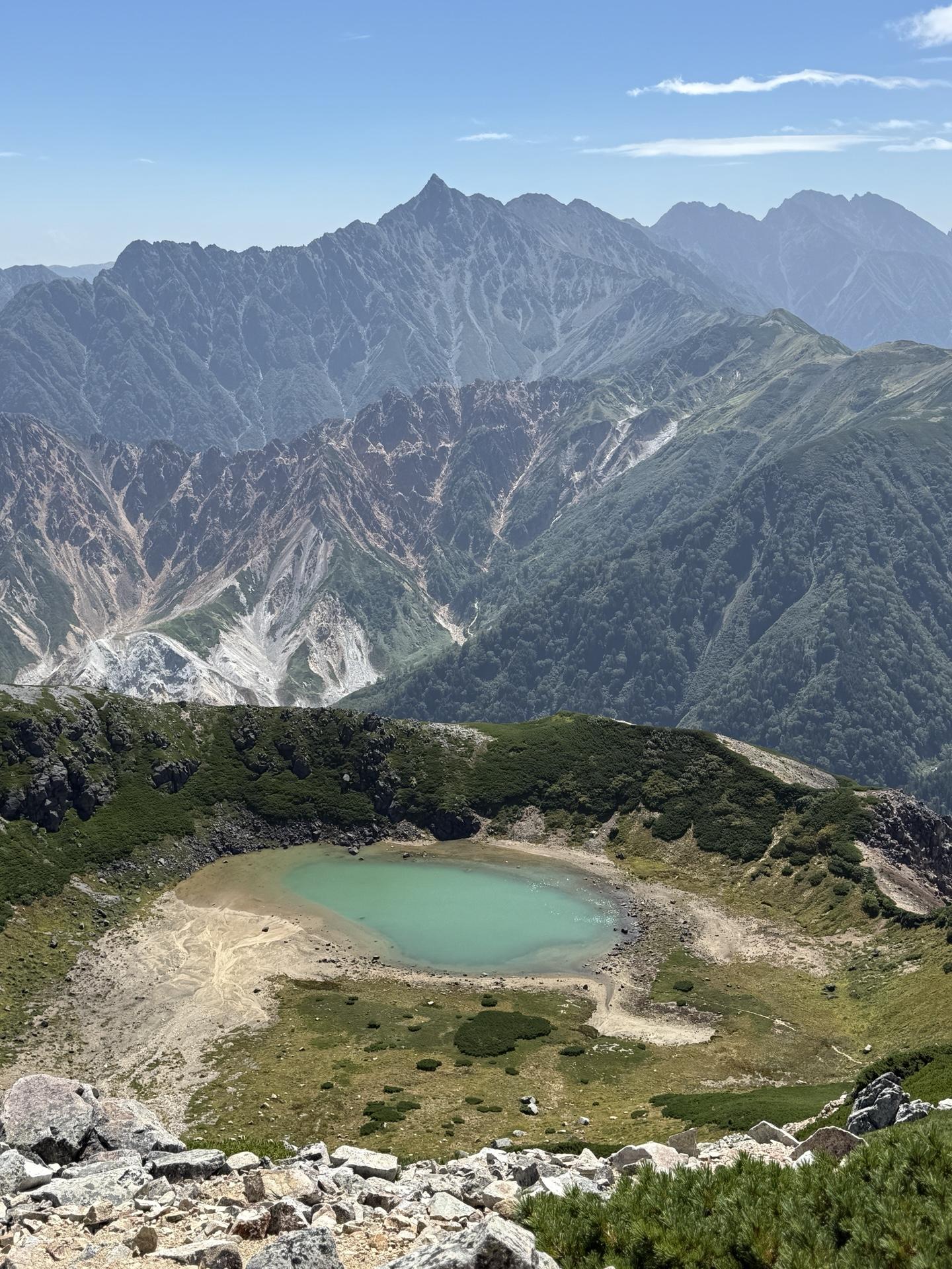 鷲羽池と槍ヶ岳