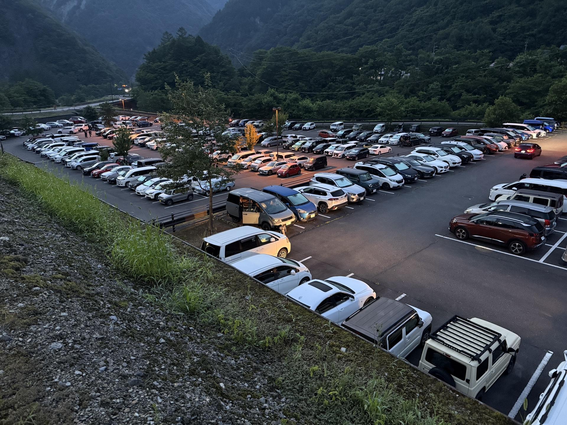 深夜のさわんど駐車場 仮眠