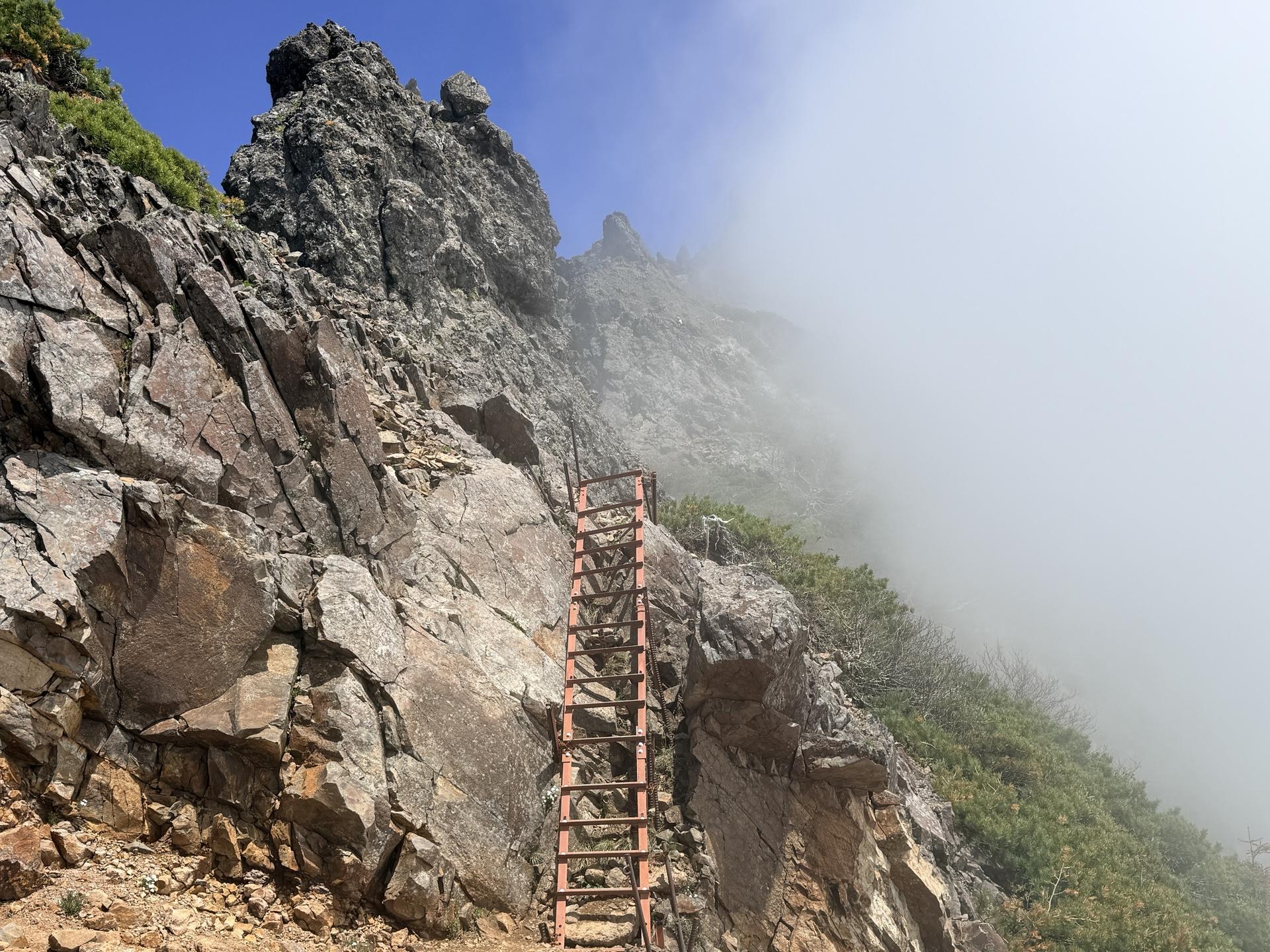 赤岳 横岳へ向かう岩稜