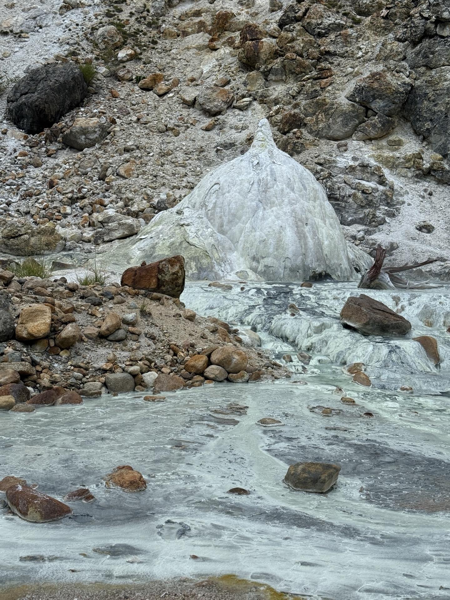 湯俣温泉 噴湯丘 成長する天然記念物
