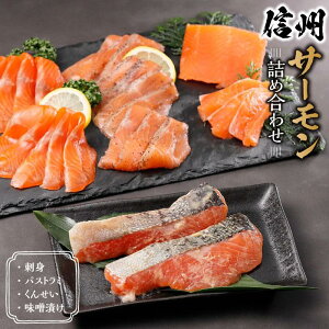 ご当地 ブランド 信州 サーモン 380g 詰め合わせ | 魚介 サーモン 信州サーモン 刺身…