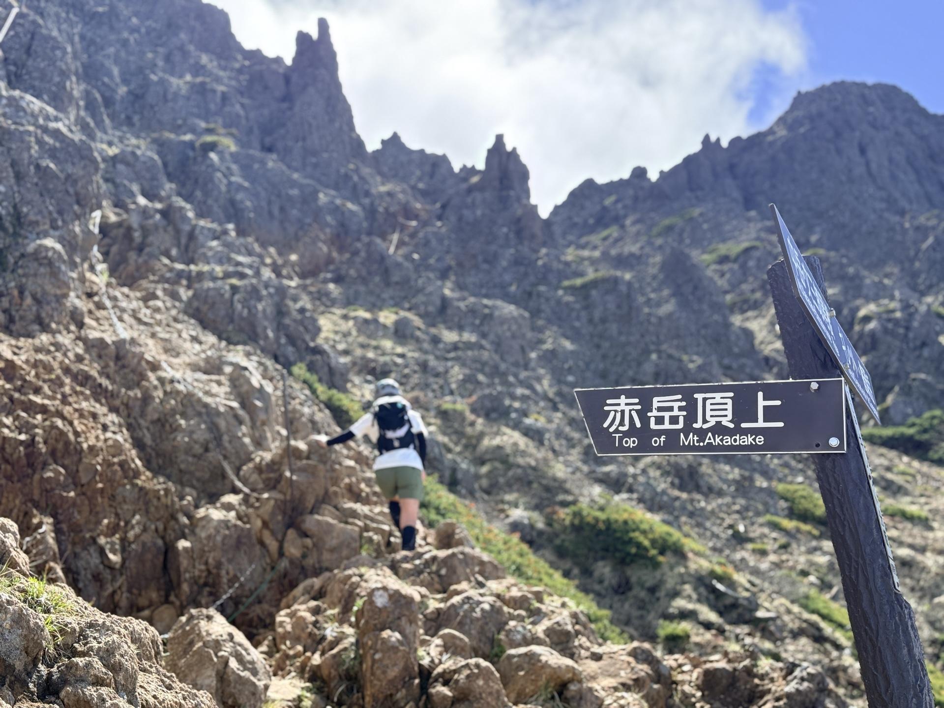 赤岳 文三郎尾根の核心部