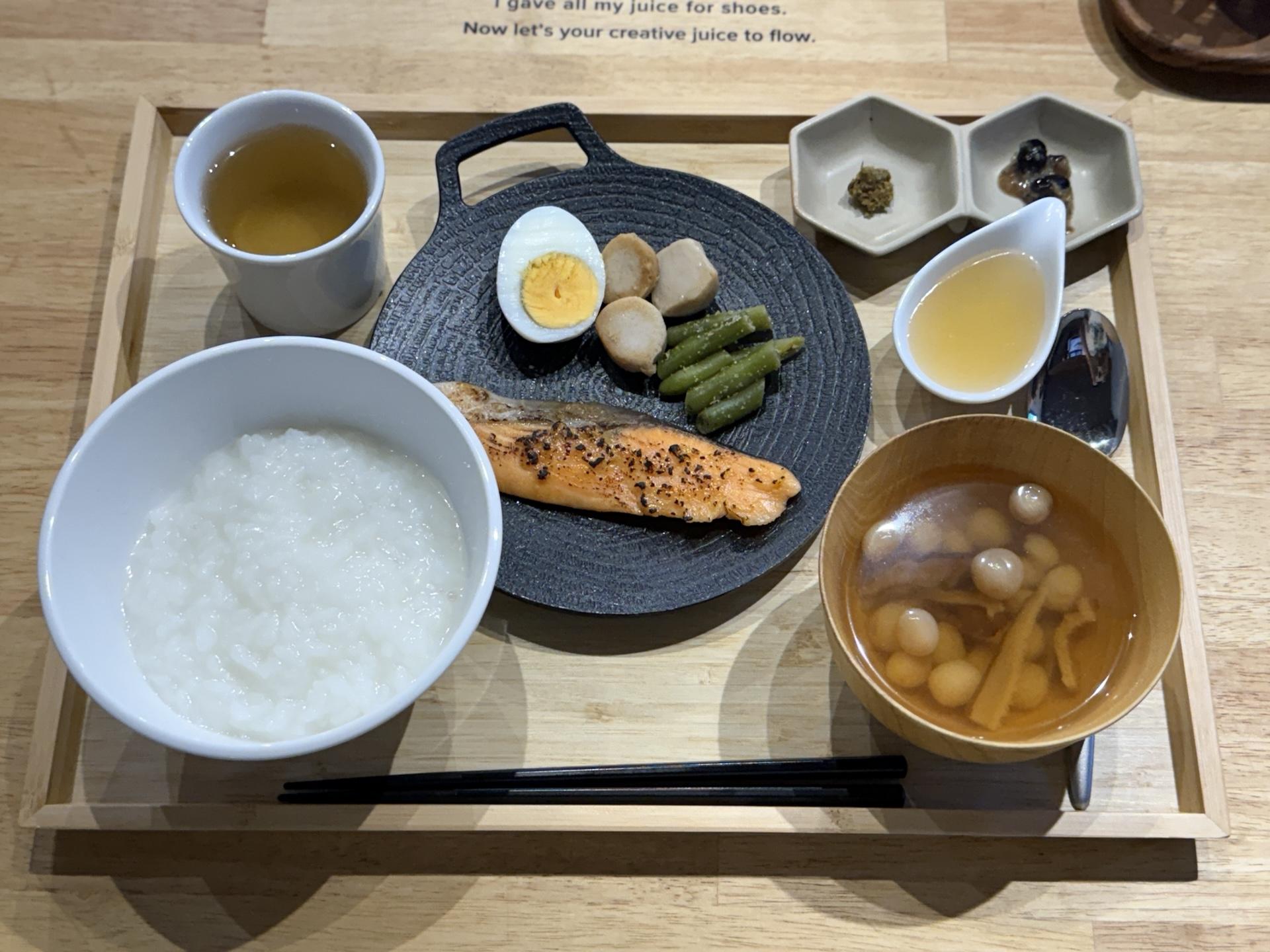 湯俣山荘 朝食 お粥