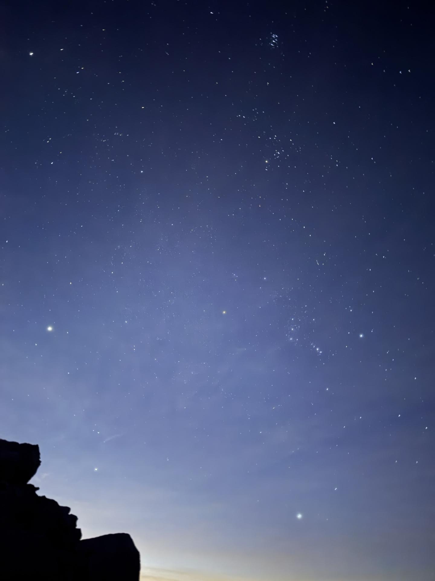 裏銀座 野口五郎小屋 夜明け前の星空