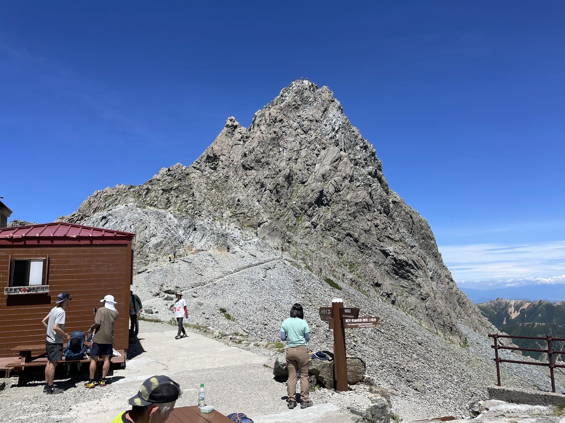 表銀座 槍ヶ岳山荘 まずは槍ヶ岳山荘でランチ。穂先アタック前の腹ごしらえ。