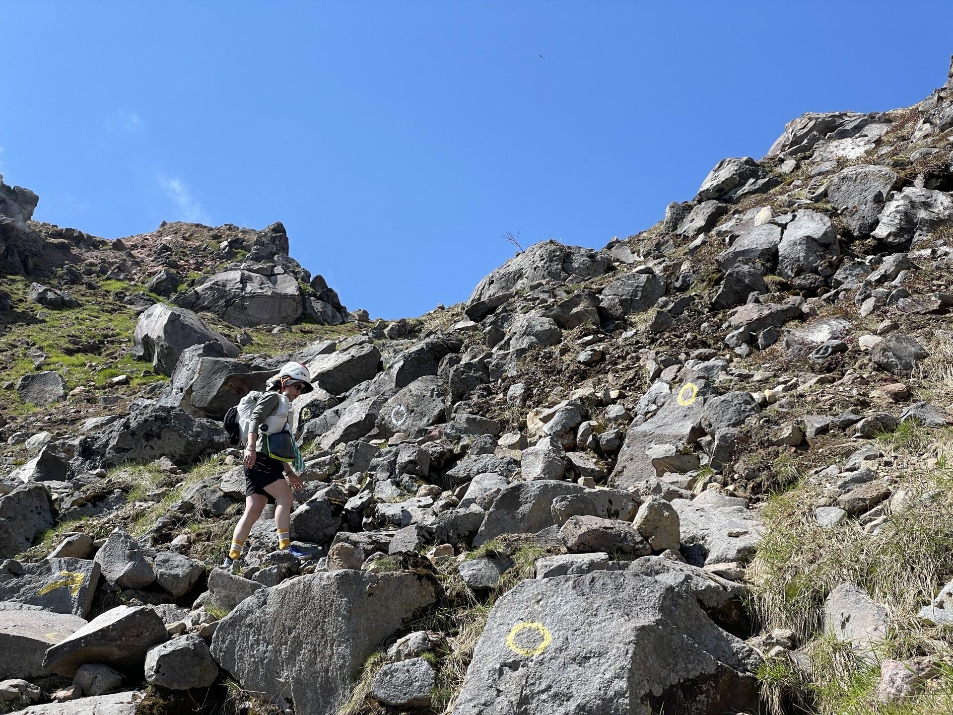 焼岳 火山礫 足元注意