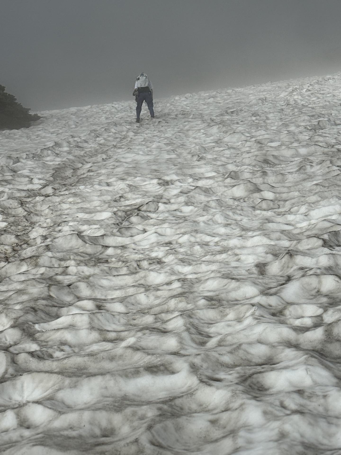 唐松岳 八方尾根 長い雪渓 2025年7月9日8時1分撮影