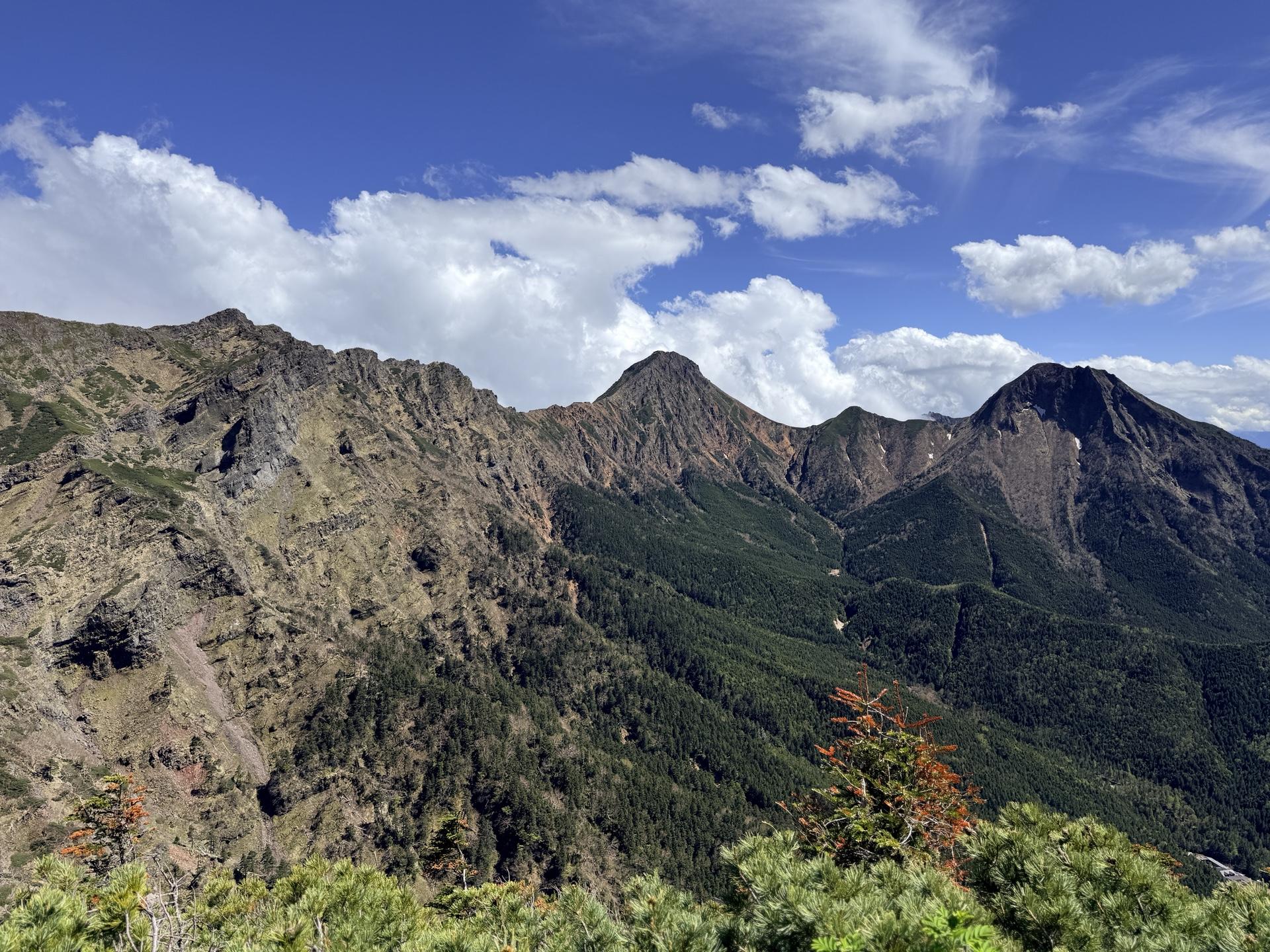 赤岳 赤岩の頭と稜線