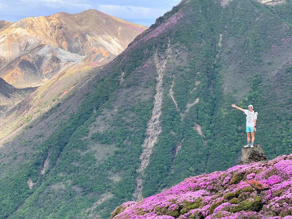 平治岳 絶景岩 ミヤマキリシマ 三俣山(みまたやま) 撮影スポット