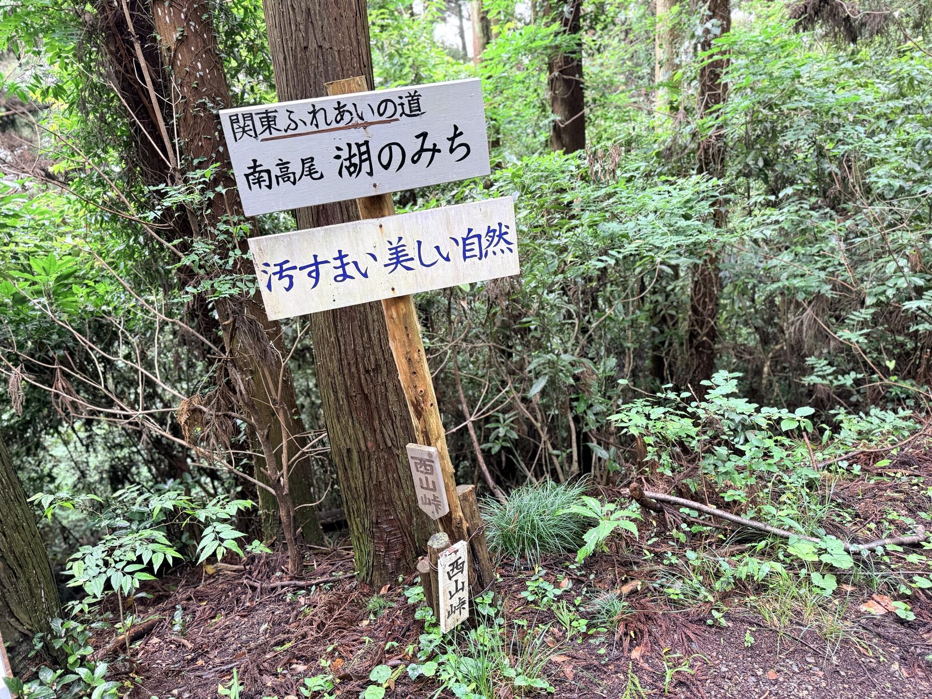 南高尾セブンサミッツ さて、西山峠に出てきたよ