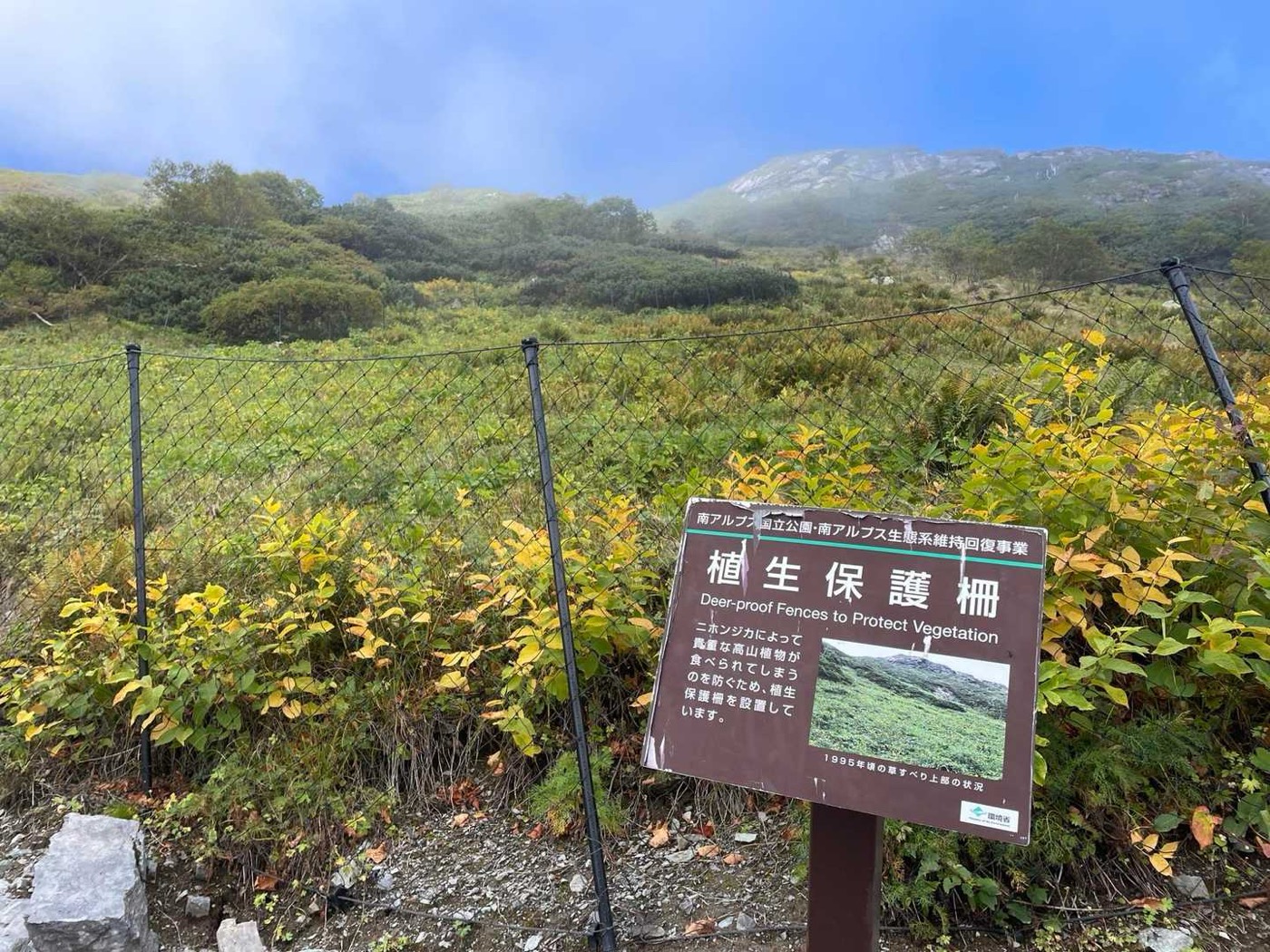 北岳 草すべり 分岐まであと少し