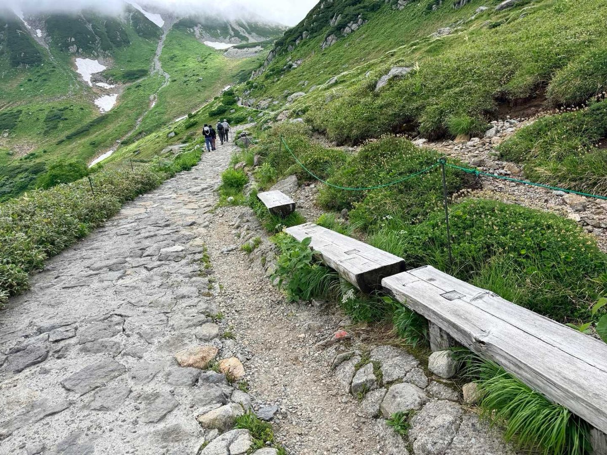 立山 雄山 室堂 一ノ越登山道 休憩用ベンチ 2026年7月24日撮影
