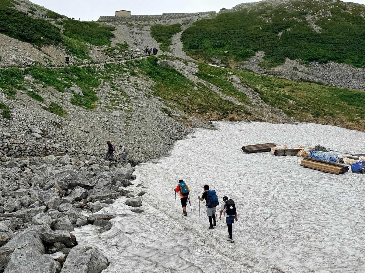 立山 雄山 室堂 一ノ越登山道 最後の雪渓 2026年7月24日撮影