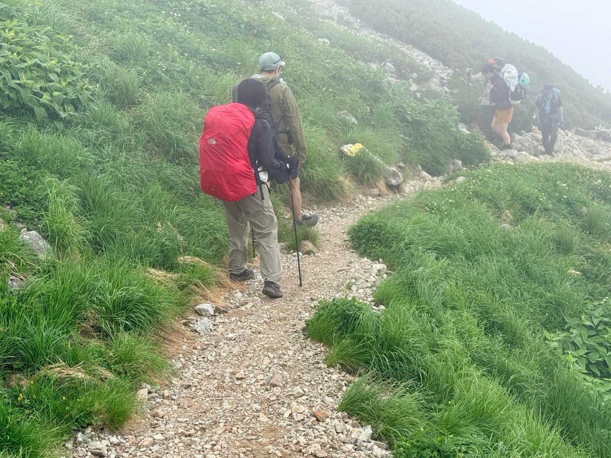 剱沢 剱御前小舎〜剣山荘 正規ルートに合流してトラバースへ 2026年7月25日11:59