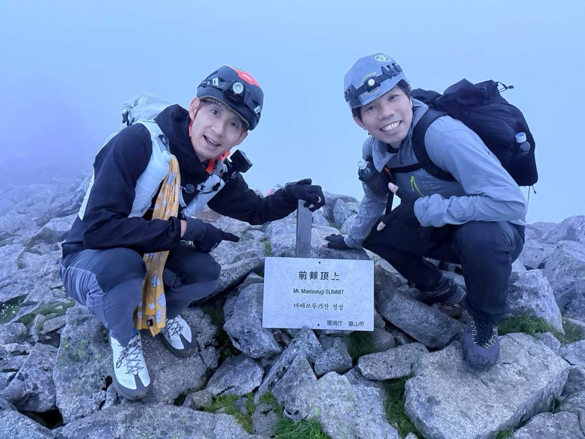 剱岳 別山尾根 一服剱〜前剱 前剱の山頂にて 2026年7月26日04:35