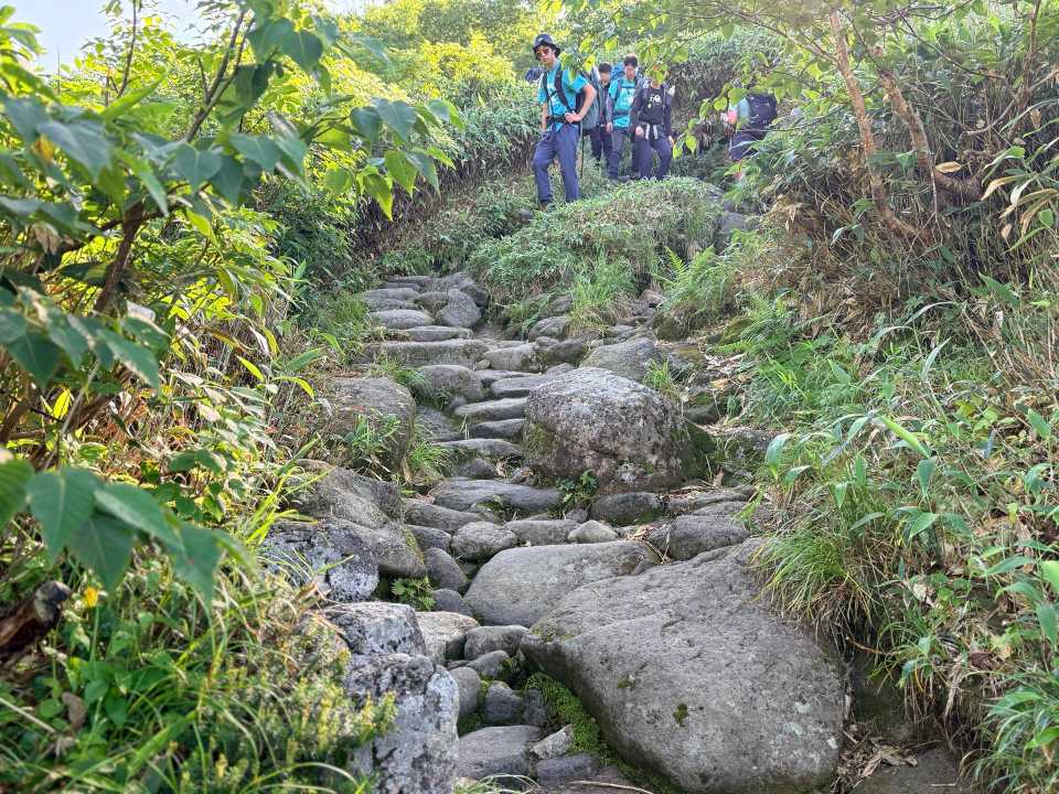 この急登を登れば絶景です