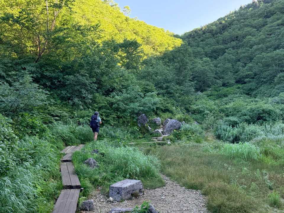 木道の緩やかな区間