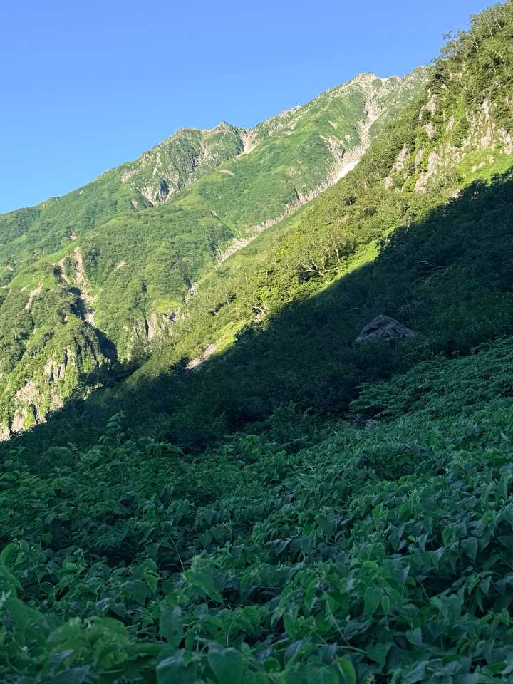 あの斜面が笠新道