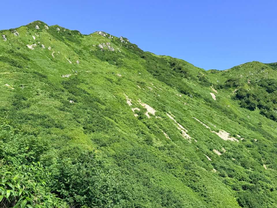一番低い鞍部が弓折乗越