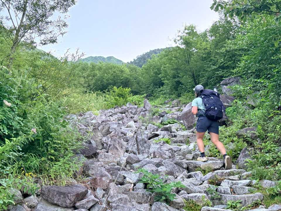 浮石が少なく歩きやすい