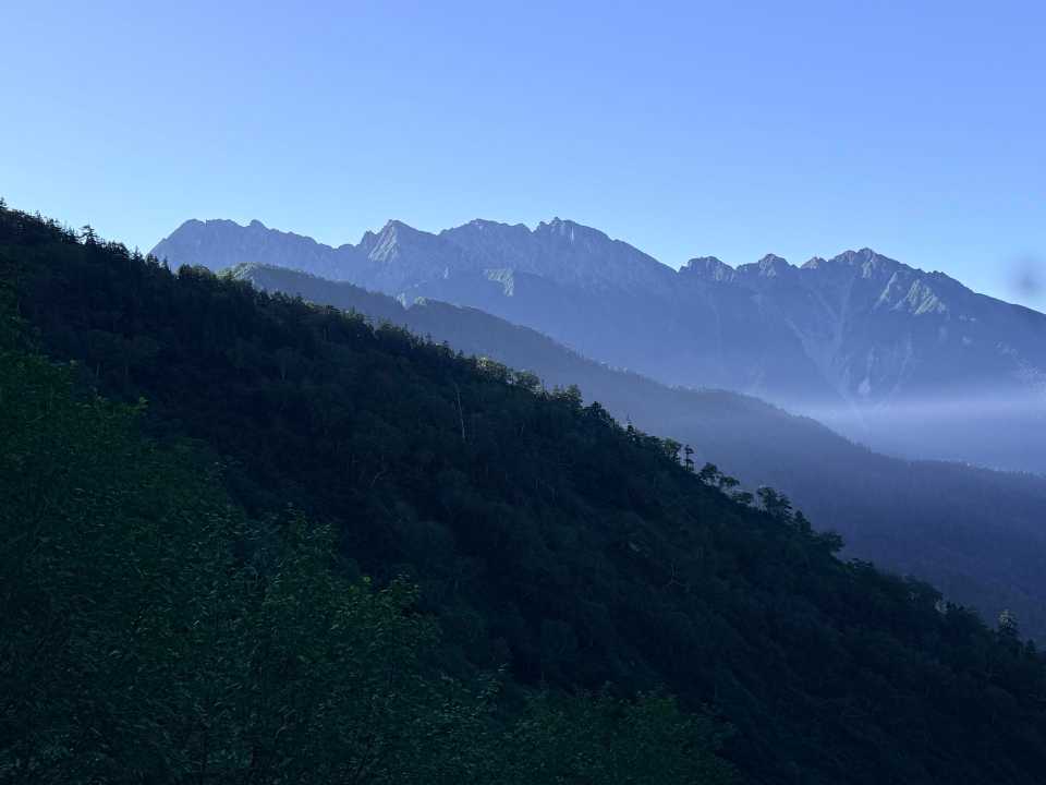 穂高連峰がくっきり