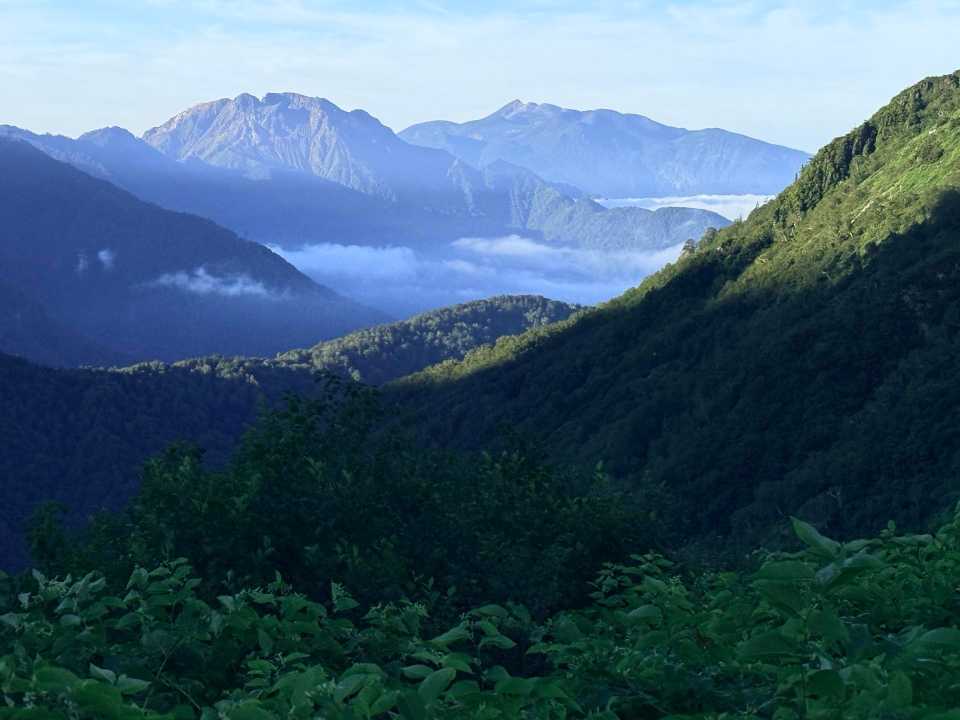 焼岳や乗鞍岳が綺麗に