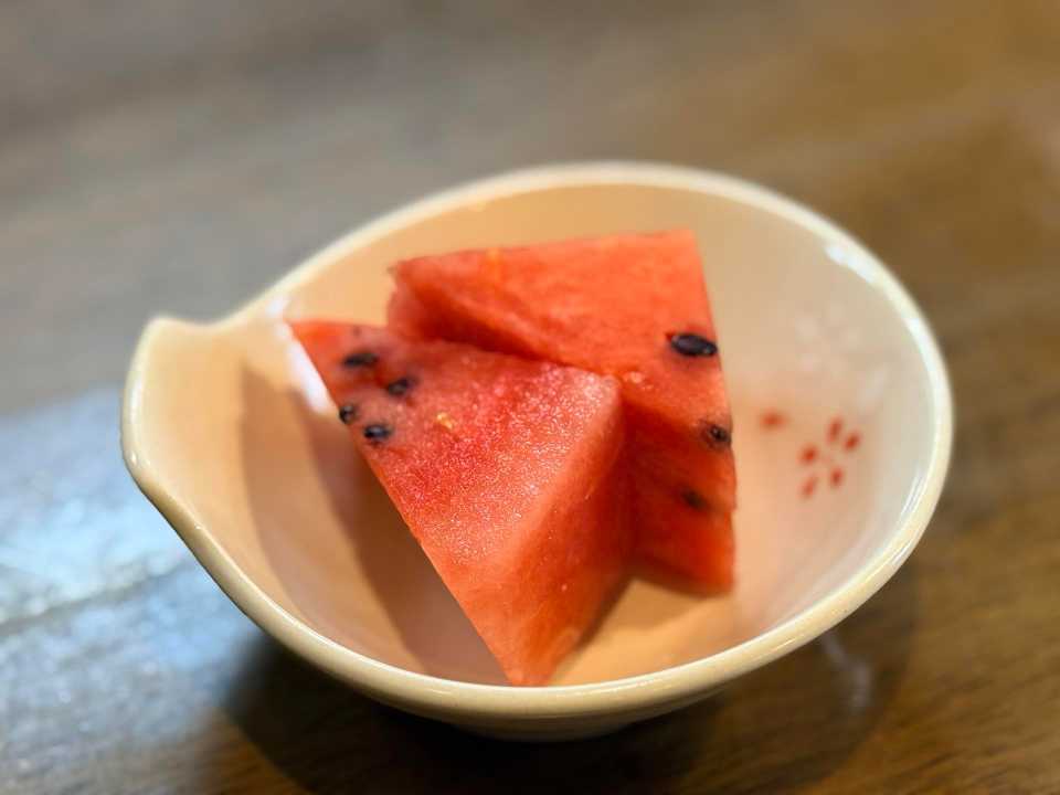 この日のバイキングはスイカ