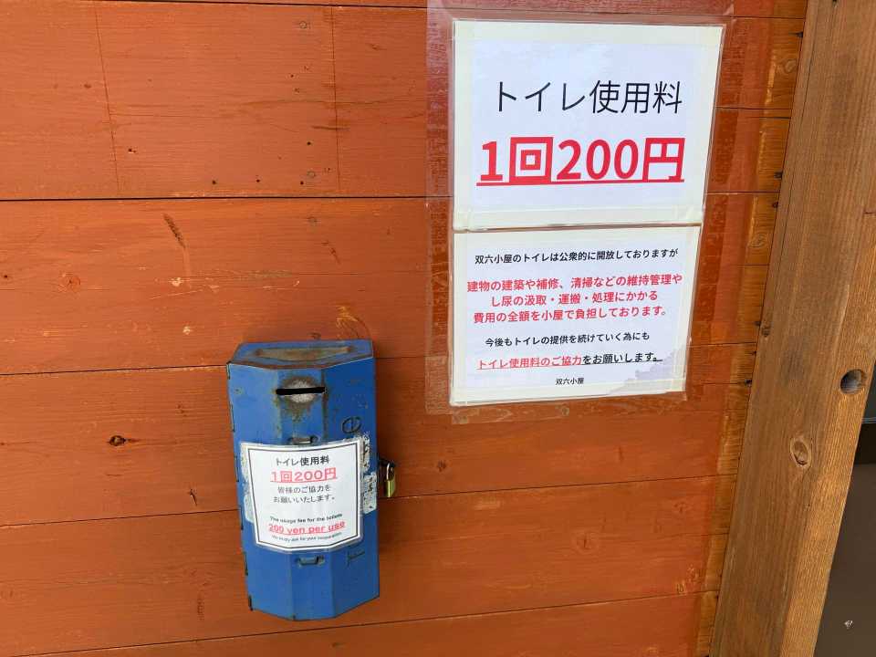1回200円・宿泊者は無料
