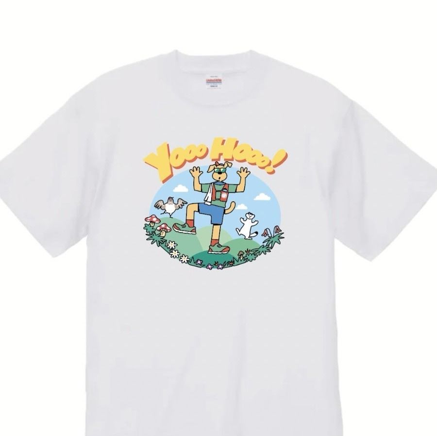 イッチーの頂メシ デイリーTシャツ ホワイト(Yooo Hooo! デザイン)