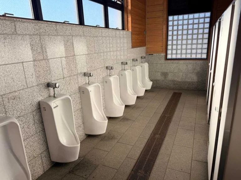 浄土平駐車場の公衆トイレ内の小便器