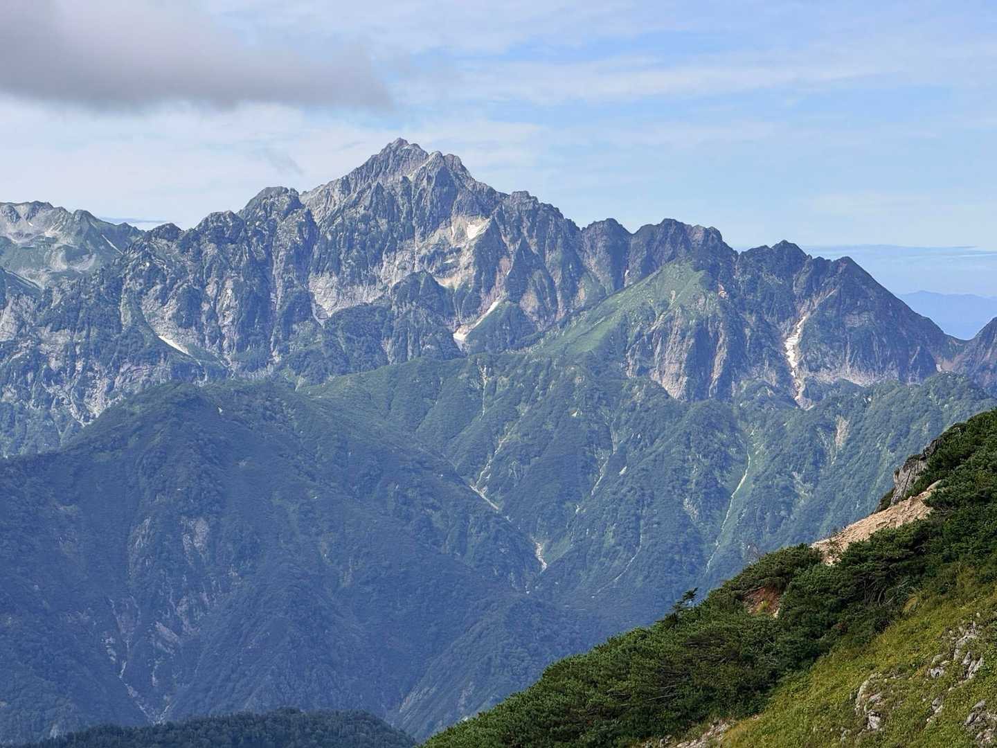 唐松岳・八方尾根の今年歩いた剱岳を望む（2026年9月）