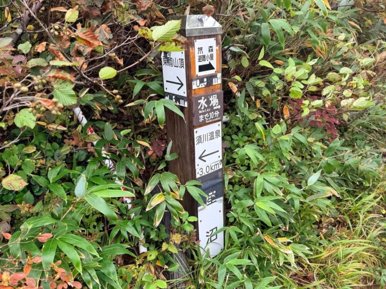 栗駒山・須川コースと産沼コース 産沼分岐にやってきた
