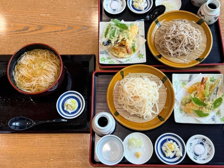 栗駒山・須川コースと産沼コース 稲庭天ぷらうどん1,800円