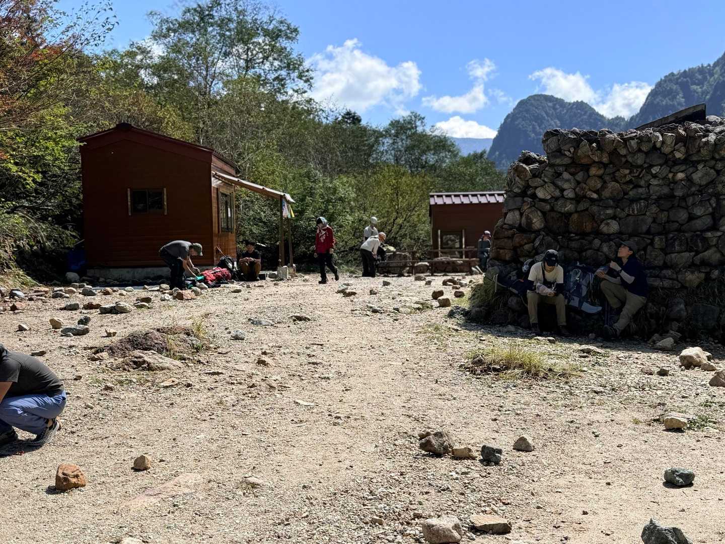 槍ヶ岳への山行で撮影したババ平のテント場