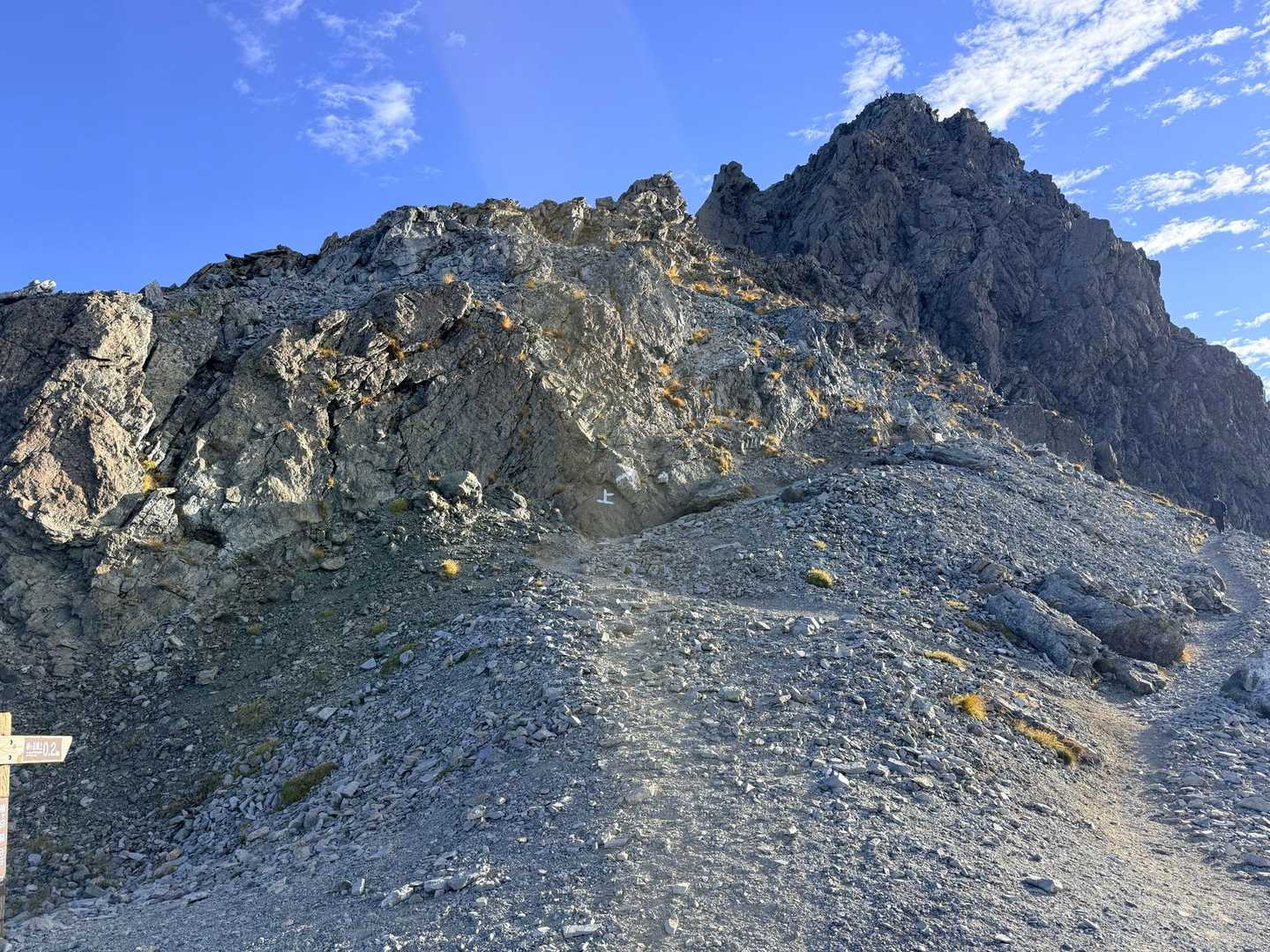 槍ヶ岳への山行で撮影したいざ槍の穂先へ